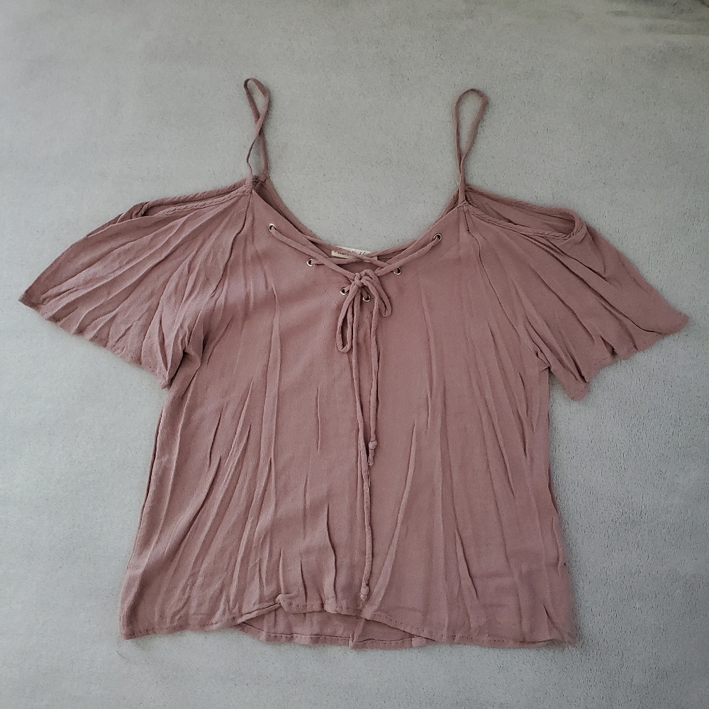 Flowy dusty pink top